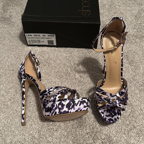 NEW! In the Box - Lavender Leopard Shoedazzle Heels - 7.5 - Picture 4 of 4